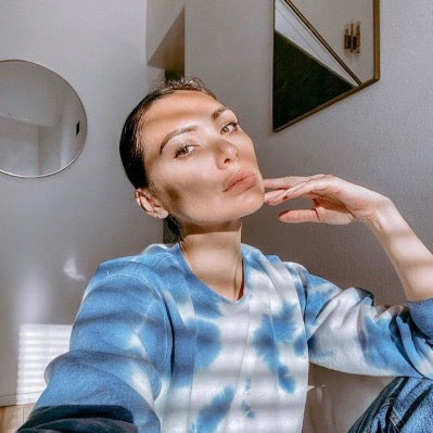 Navy Tie Dye Crew Sweatshirt