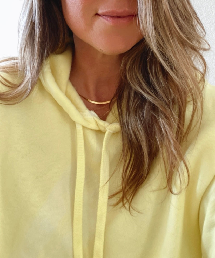 The Garment Washed Crop Hoodie