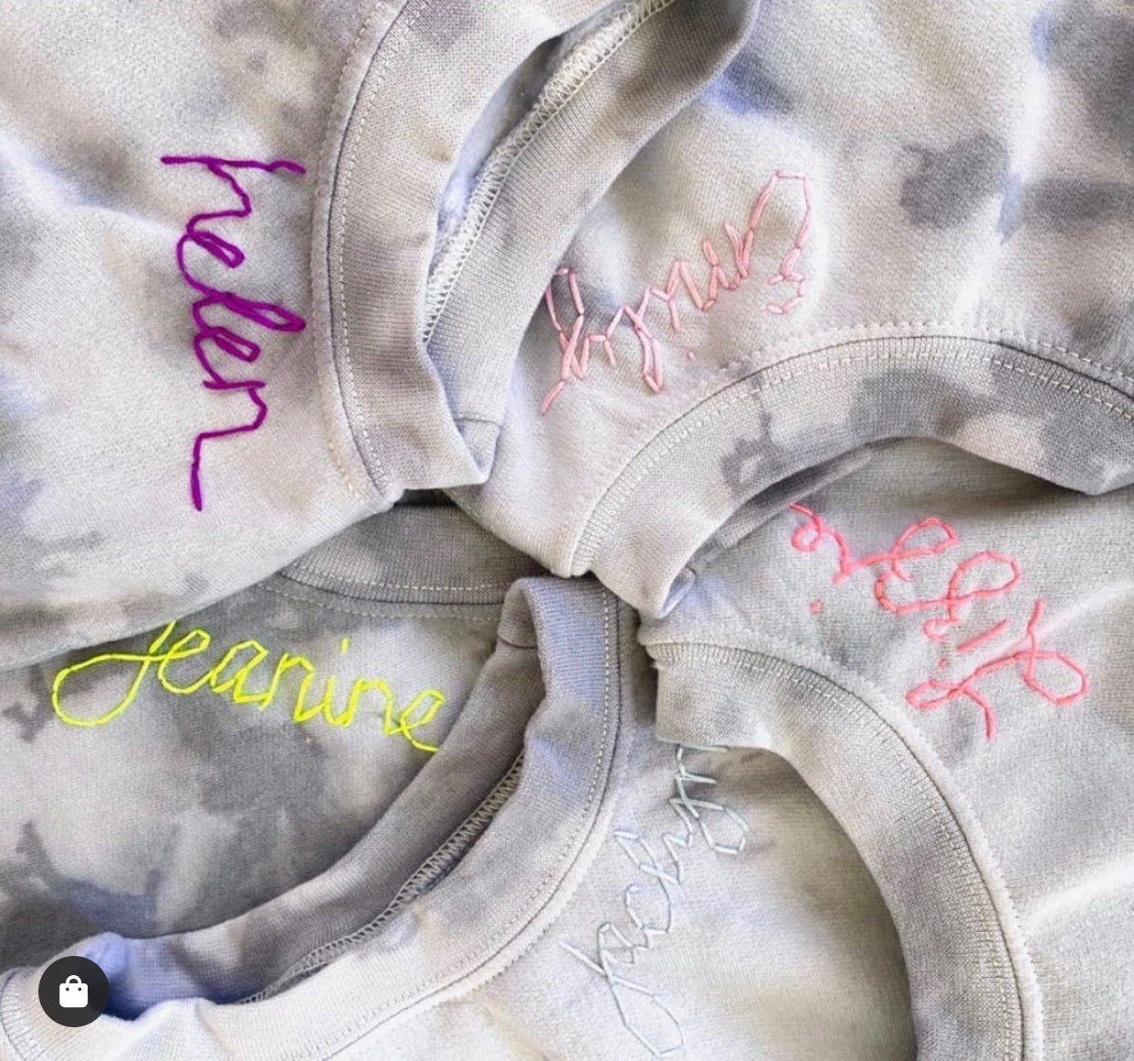 Pearl Grey Tide Dye Crew Sweatshirt