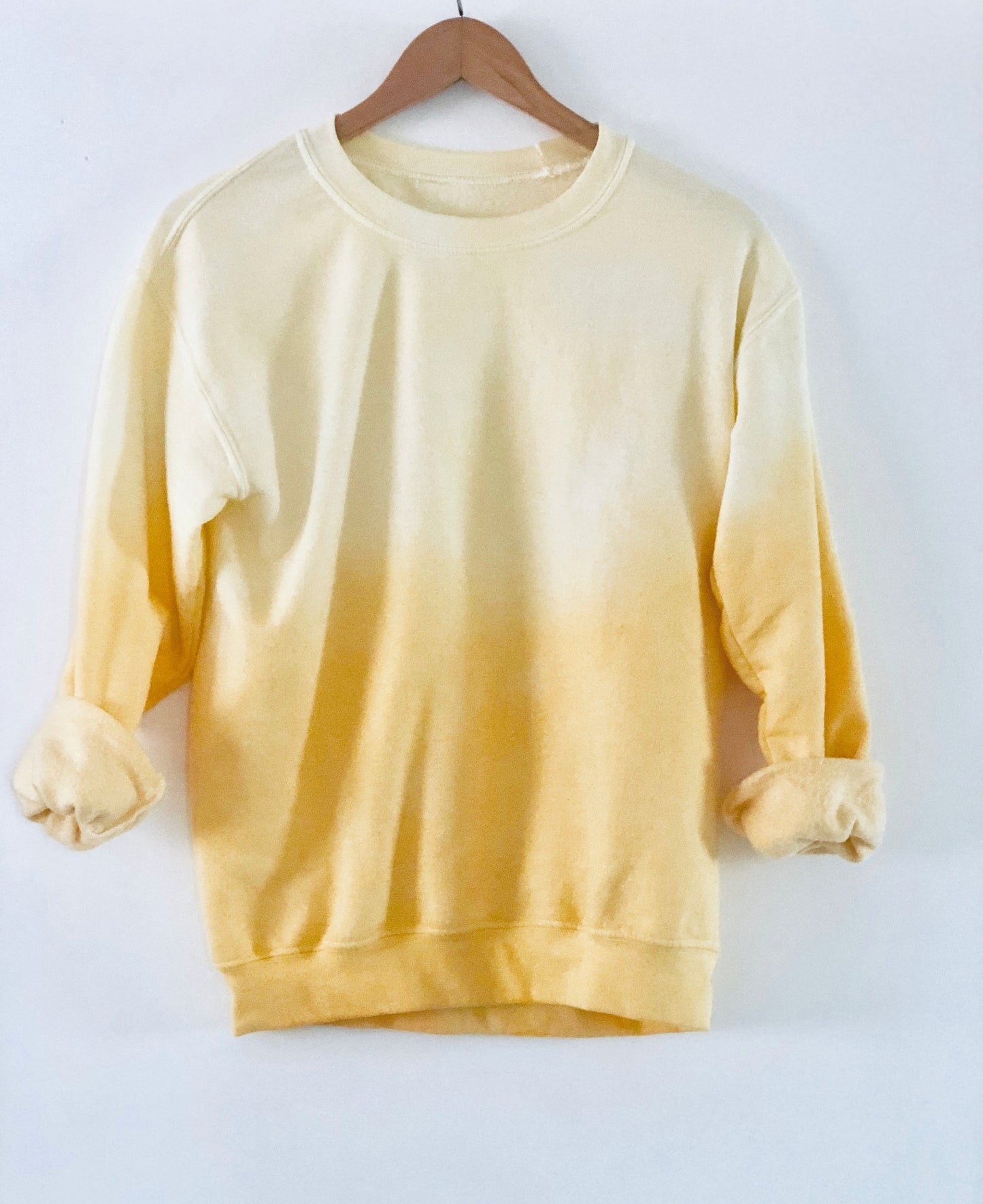 Yellow Dip Tie Dye Crew Sweatshirt- FLASH SALE!