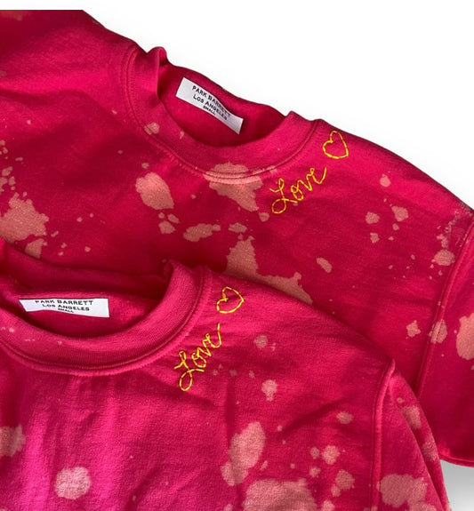 WOMENS SALE- PINK CLOUD LOVE SWEATSHIRT