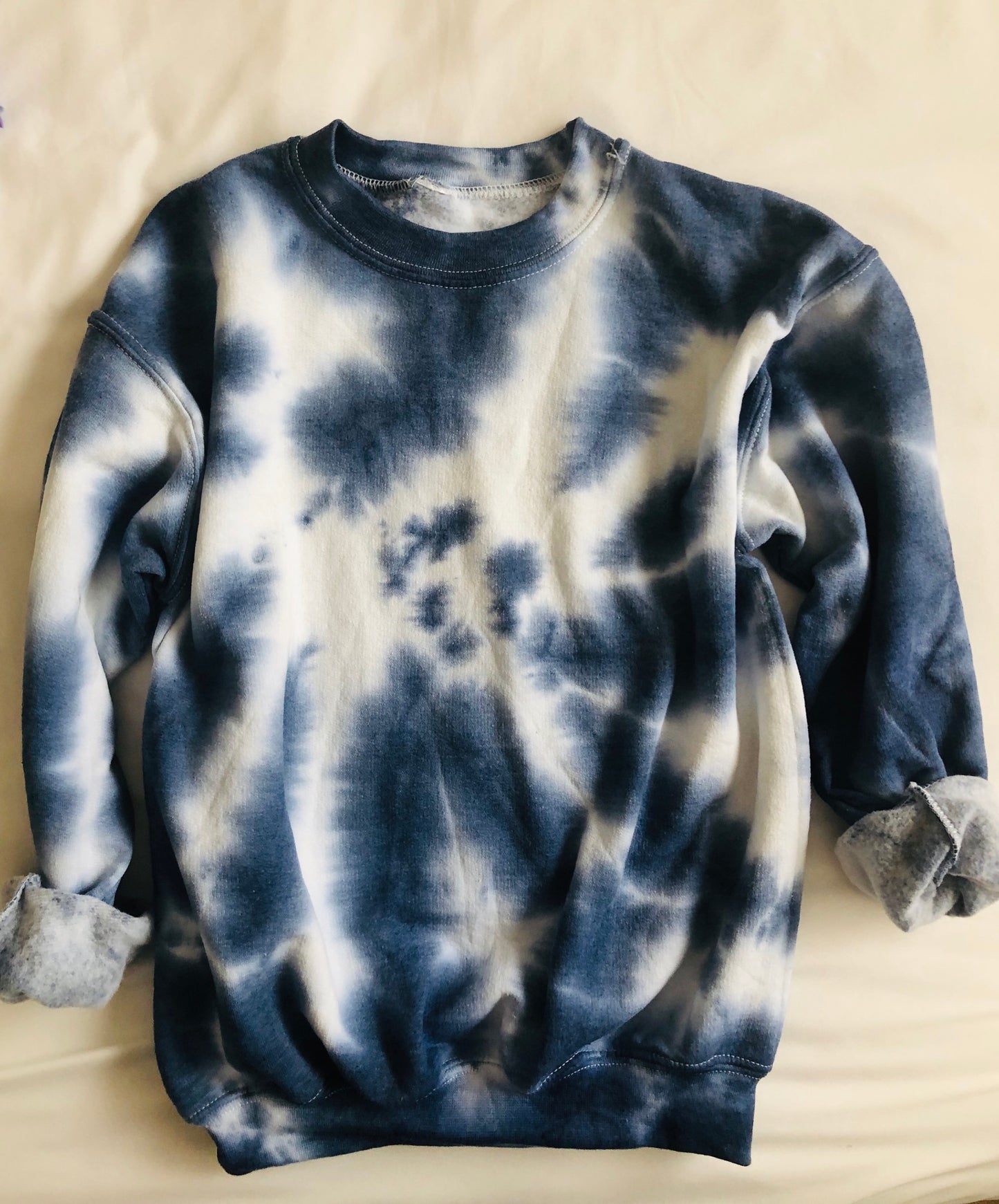 Men's Navy Tie Dye Crew Sweatshirt